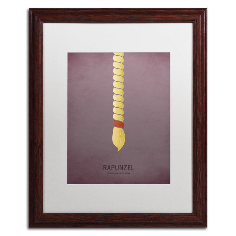 « rapunzel », art encadré Christian Jackson, Blanc, H 14 po x l 11 po x P 0,5 po