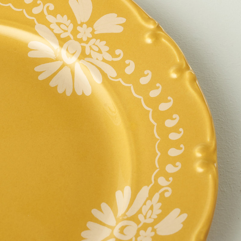 Assiette plate en porcelaine Indian Mustard