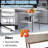 High Load-Bearing Stainless Steel Worktable with Adjustable Shelves and Feet, Commercial Multipurpose Workstation for Kitchen, Restaurant, Garage and Backyard