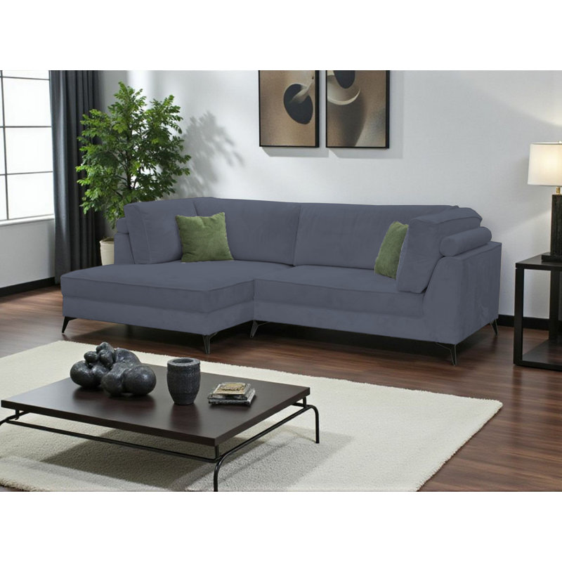 3 Seater Corner Sofa, Navy, Right Hand Facing