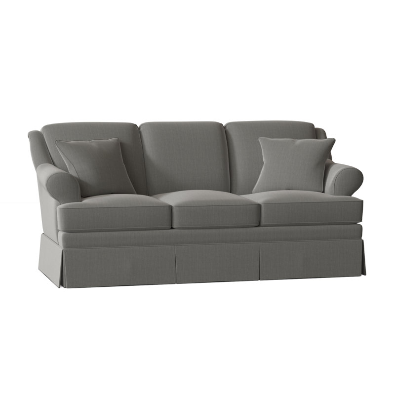 Connor 73" Rolled Arm Sofa with Reversible Cushions, Peyton 41 Grey Performance Twill, Yes