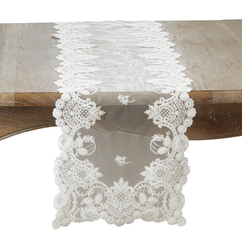 Floral Net Lace Table Runner