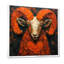 «Orange Orange Astrology Fiery Heart Aries - Astronomie Bélier, art mural»-1552093195-1552093198