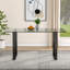 Glass Top Metal Base Dining Table