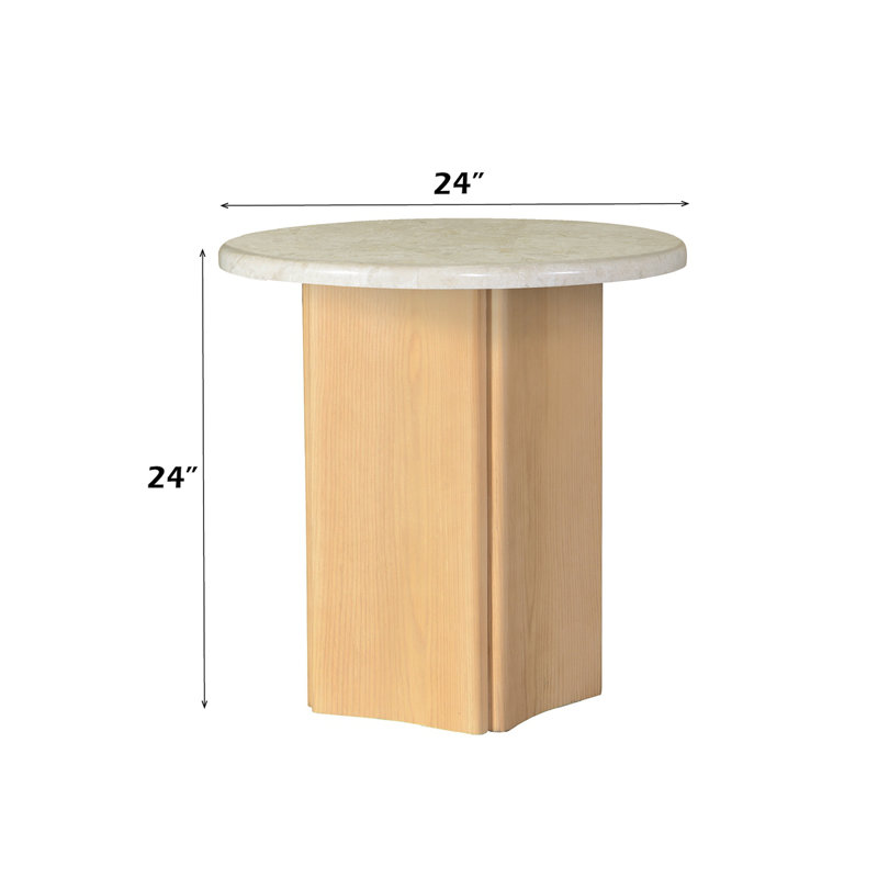 Table de bout en marbre et plateau en marbre Qwin