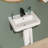 20" L x 14" W Ceramic Rectangular Wall Mount Bathroom Sink with Overflow