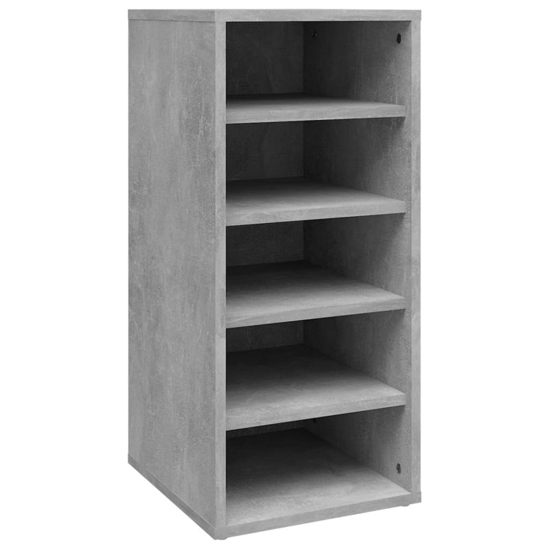 5 Pair Shoe Rack, Concrete Grey