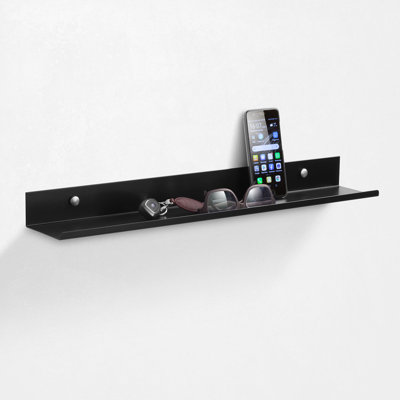 Marcelino Metal Picture Ledge Wall Shelf with Live Edge