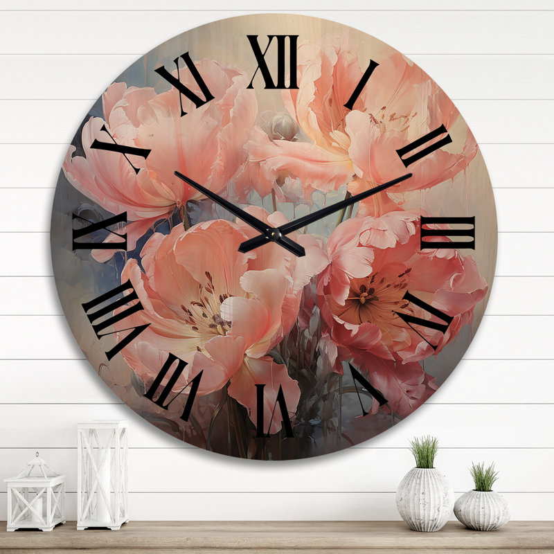 Horloge murale en bois massif Nodra, Très grand