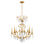 Renaissance Nouveau 8 Light 32in x 31in Chandelier in Heirloom Gold with Clear Heritage Handcut Crystals