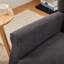 Ensemble de table basse et de fauteuils à oreilles pour le salon et la chambre à coucher, polyester en bois massif gris froid