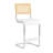 Upholstered Counter Stool with Rattan Cane Back and Metal Frame (Set of 2)-1462602605