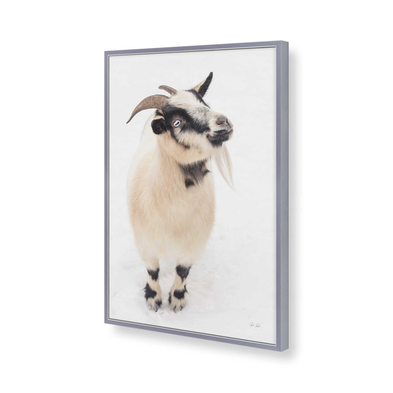 «Two Little Goats I» par Deborah Revell, reproduction d'art, H 18 po x l 12 po, Argent argent