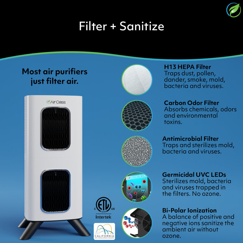 iAdaptAir 2.0 Medium Silver HEPA Filter Air Purifier