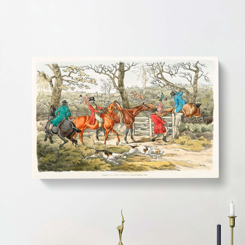 The Hunt by Henry Alken - Wrapped Canvas Painting, 40cm H x 60cm W x 3cm D