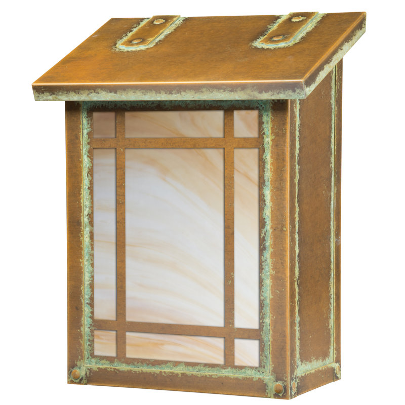 Summit Brass Wall Mounted Mailbox, New Verde, Honey