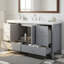 Meuble-lavabo moderne avec lavabo séparé et rangement spacieux-129940319