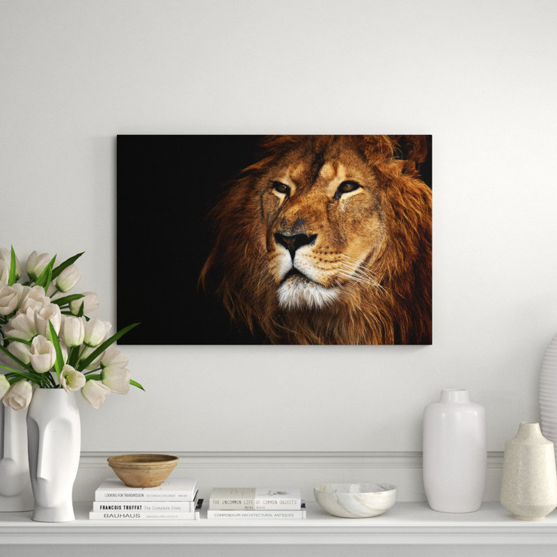 Prideful Lion Print, 40" H x 60" W x 1.5" D