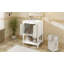 Meuble-lavabo de luxe contemporain de 24 pouces avec lavabo en céramique, tablette ouverte et rangement fermé pour une décoration intérieure élégante-589532230