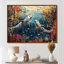 Auriel jouant des phoques dans un paysage de corail III - phoque, art mural