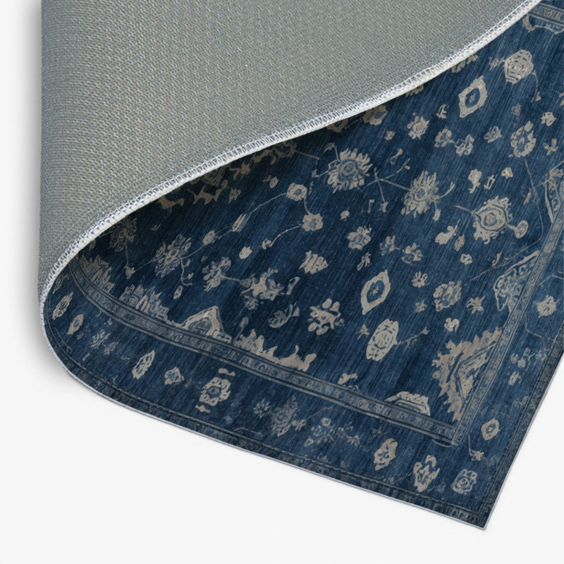 Overdyed Gray Indoor and Outdoor Area Rug, Rectangle 2' x 3'