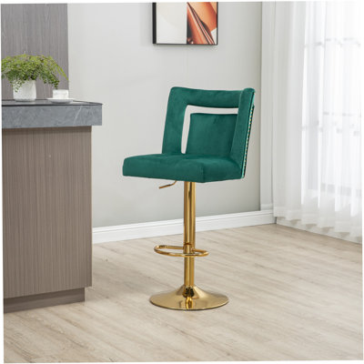 Swivel Upholstered Adjustable Height Counter Stool