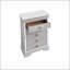 Commode Verona G6735-CH avec finition blanc perle et motif en X en relief pour un rangement élégant-139716832