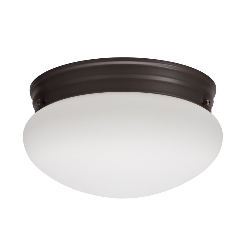 Plafonnier encastré à del simple 9,25" à cuve simple 1 lumière Essentials, Nickel brossé, 3000 K