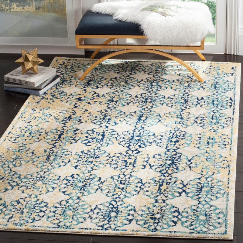 Gonzalez Performance Floral Rug, Rectangle 8' x 10'