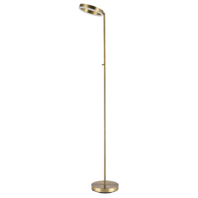 155cm LED Traditional Floor Lamp, Antique Brass, Gold