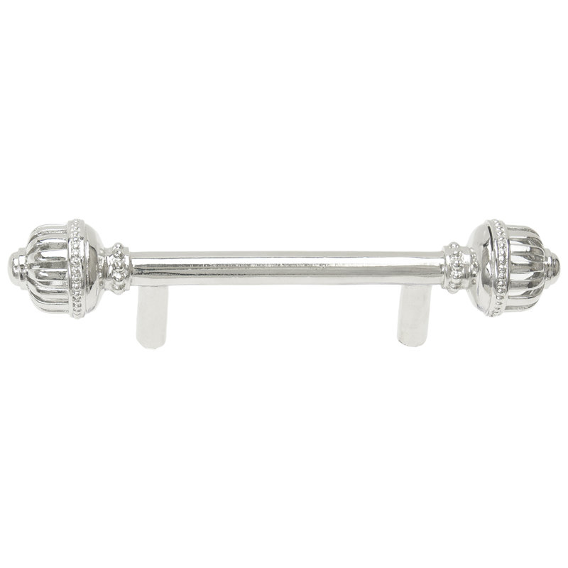 Cricket Cage large 4 inches c.c. pull in Platinum, 3", Chrome
