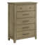Ensemble de chambre à coucher 3 pièces Ashgrove Vineyard Oak Queen avec lit plateforme de rangement, commode et chiffonnier