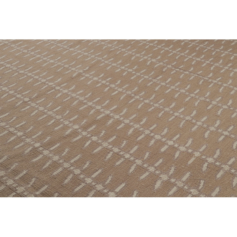 Scandinavian Wool Floral Area Rug, Rectangle 8' x 10'