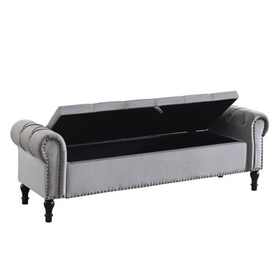66.9'' Tufted Upholstered Storage Bench