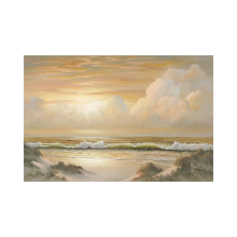 Dusk 1 Piece Painting on Canvas, 20.32 cm H x 30.48 cm W, Wrapped Canvas
