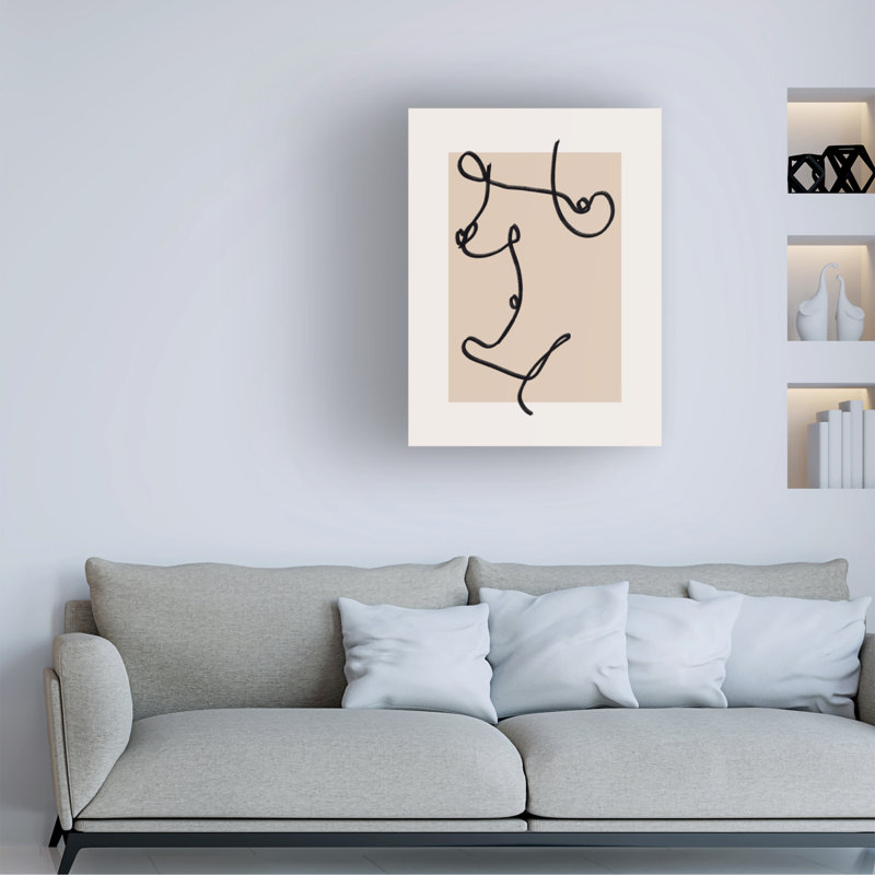 «Rhin Little Dean», art abstrait sur toile, H 14 po x l 19 po