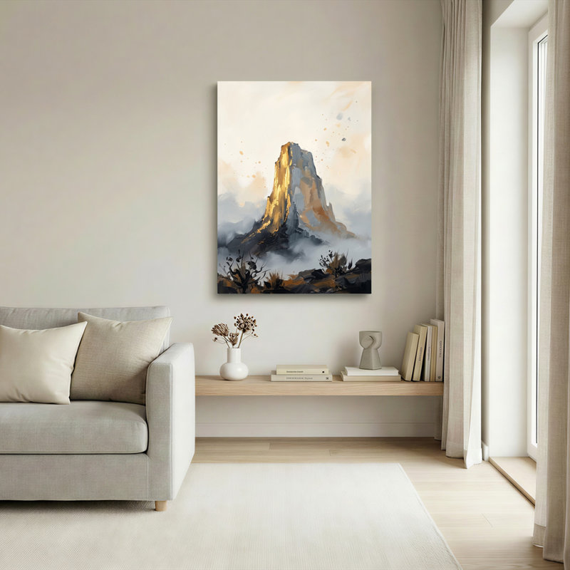 «Mountain Peak», reproduction d'art sur toile, ensemble de 1, H 48 po x l 36 po, Toile tendue