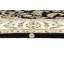 Tapis noir traditionnel 4 x 6 po Indo-Nain