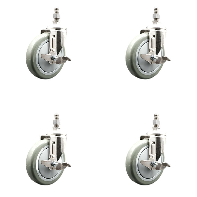 Polyurethane Swivel Caster with Brake