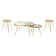 Ensemble de table basse et de table ronde 4 pièces Compson Doré
