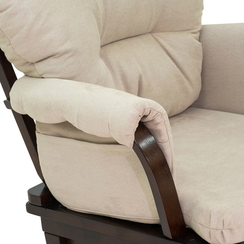 Fauteuil berçant et oscillant inclinable Nanterre, Blanc, crème