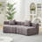 Chenille Curved Sectional Sofa With 2 Pillows,Curved Symmetrical Modular Semi Circular Sofa Sectional-1959599539
