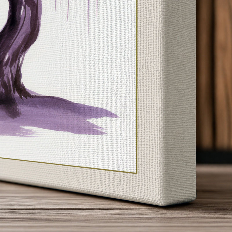 Weeping Willow Japandi - Wrapped Canvas, 36x24 - 91.4 x 61.0 cm, Cream Border