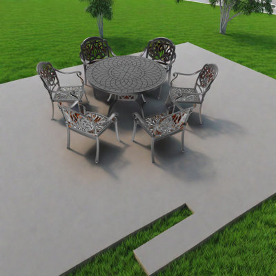 Élégants ensembles de salle à manger de patio en aluminium, conception durable, parfaits pour recevoir