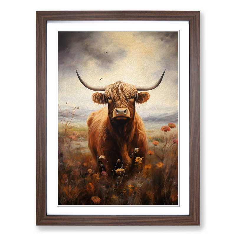 Highland Cow Romanticism No.2 - Framed Print