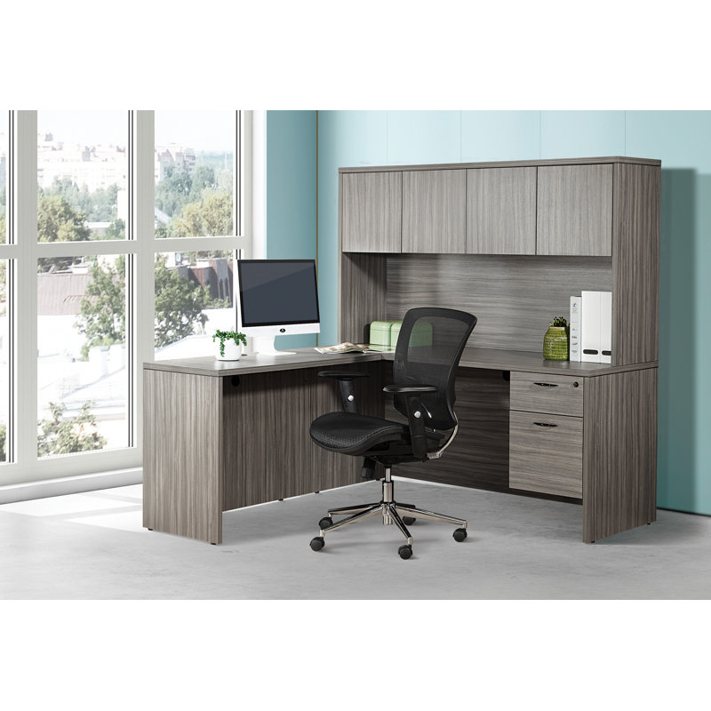 Executive Black Mesh and Metal Office Chair with Adjustable Arms