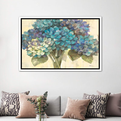 Turquoise hortensia par Albena Hristova - reproduction d'art