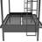 Multi - Function Black Twin Over Full Metal Bunk Bed, Futon Conversion, Features, Quality Steel Frame Function, Black, Easy Setup