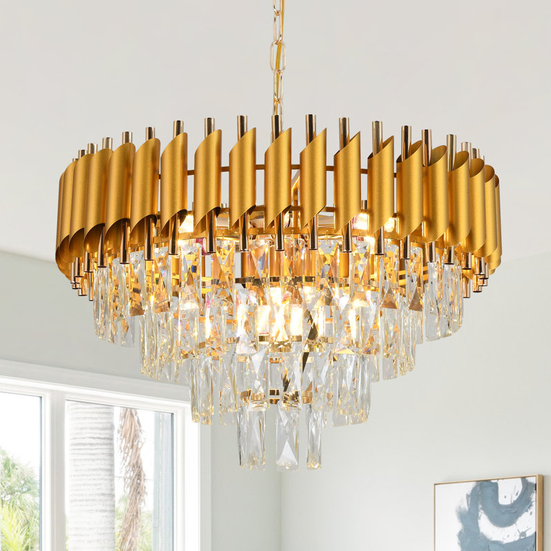 9 - Light Chandelier, Gold