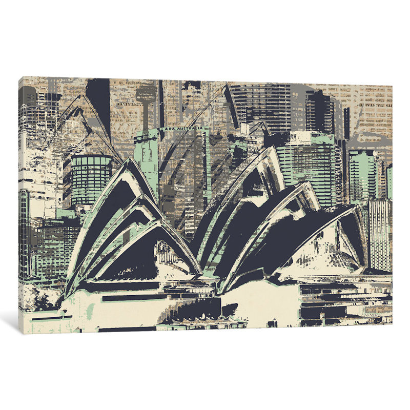 « down under », impression sur toile tendue, H 8 po x l 12 po x P 0,75 po